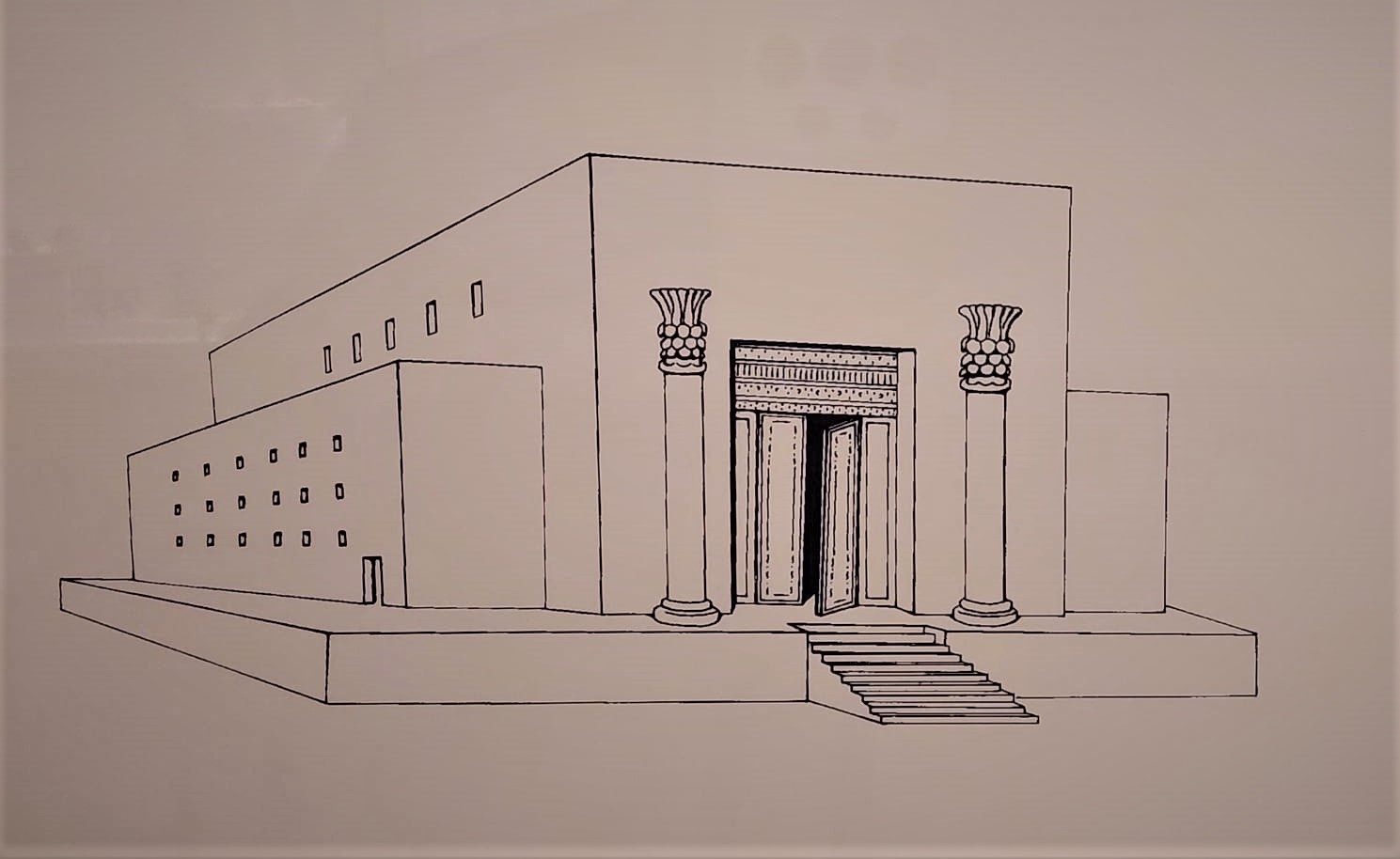 Modern artistic depiction of Solomons Temple, at the Israel Museum